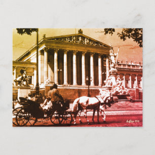 Vintage Österreich Wiener Parlament Postkarte