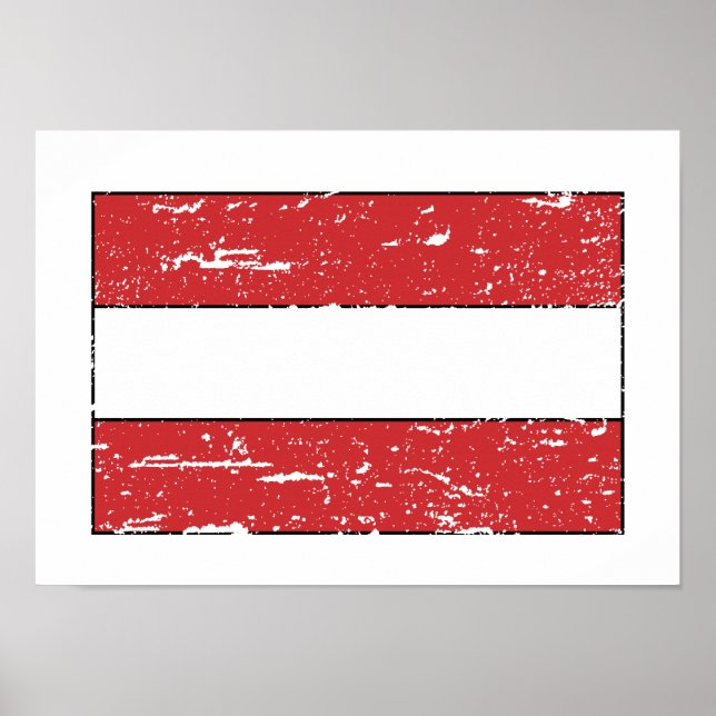 Vintage österreichische Flagge Poster (Vorne)
