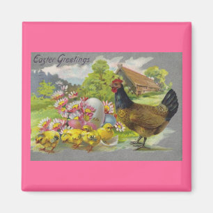 Vintage Osterschlecken und Rastermagnet Magnet