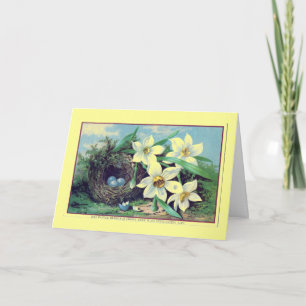 Vintage Ostersegnung für Sie Grußkarte Feiertagskarte