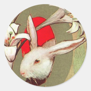 Vintage Ostersonnenklammer Runder Aufkleber