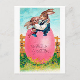 Vintage Ostersonnige Liebhaber Postkarte