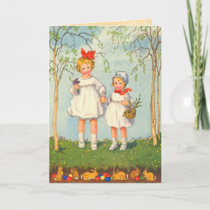 Vintage Ostersonnkarte Feiertagskarte