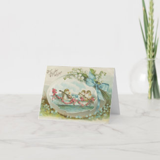 Vintage Osterstäbchen Feiertagskarte