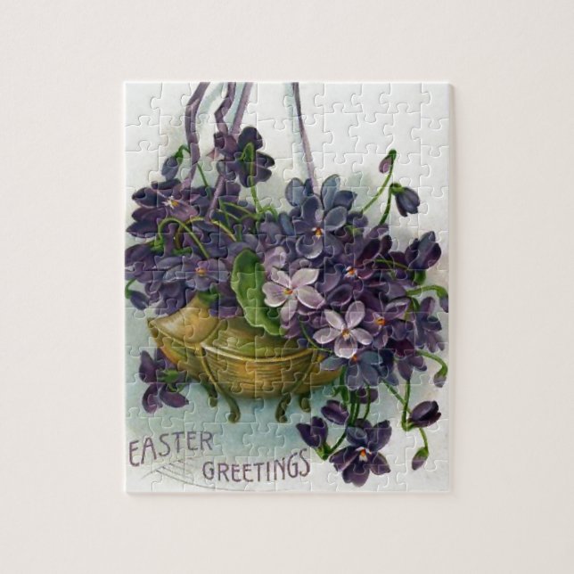 Vintage Ostervioletten Puzzle (Vertikal)