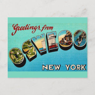 Vintage-Oswego-NY-Grußpostkarte Postkarte