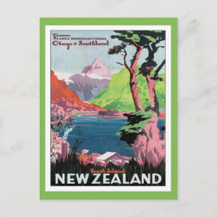 Vintage Otago Neuseeland Postkarte