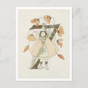 Vintage Ottilia Adelborg Blumen Nummer - 7 Postkarte