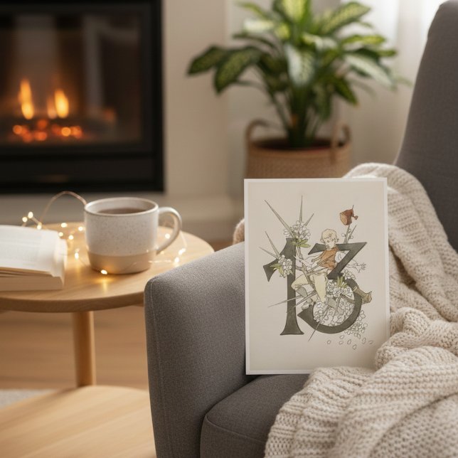 Vintage Ottilia Adelborg Blumennummer - 13 Postkarte (Von Creator hochgeladen)