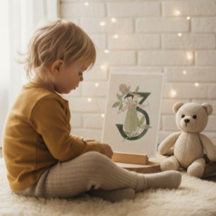 Vintage Ottilia Adelborg Blumennummer - 3 Postkarte