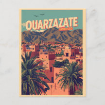 Vintage Ouarzazate Stadt Kasbah Sahara Wüste Marok