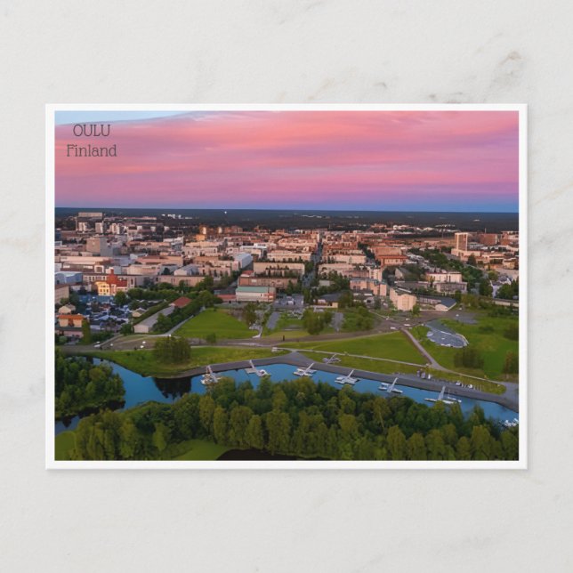 Vintage Oulu Finnland Finlande Tourismus Postkarte (Vorderseite)