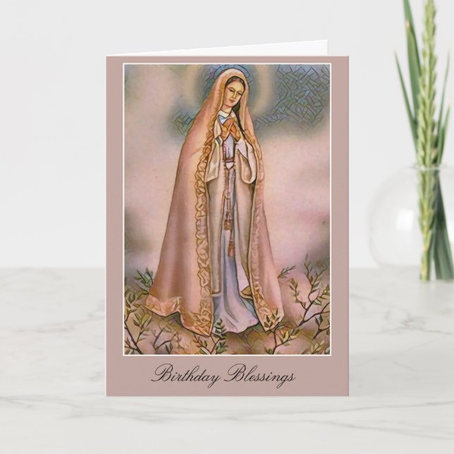 Vintage Our Lady of Fatima Karte (Vorderseite)