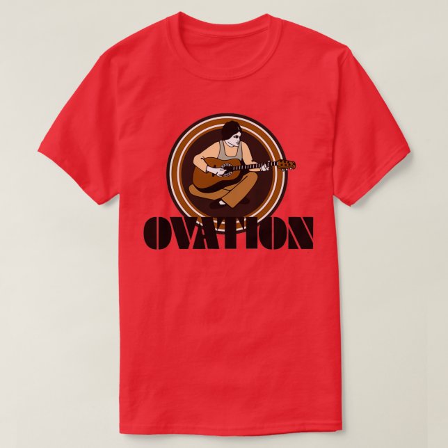 Vintage Ovation Gitarren String Fling Black  T-Shirt (Design vorne)