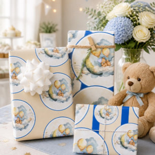 Vintage Over the Moon Baby Shower Geschenkpapier Set
