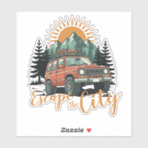 Vintage Overland 4x4 Abenteuer Flucht aus der Stad