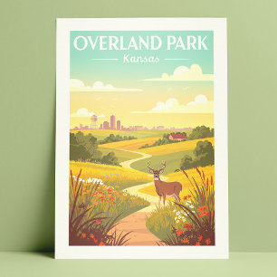 Vintage Overland Park Kansas Postkarte