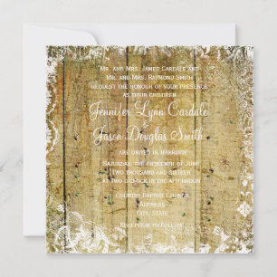 Vintage Overlay-Not-Hochzeitseinladung Einladung