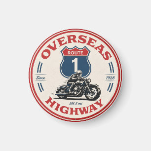 vintage Overseas Highway Florida Keys Straßengesch Magnet