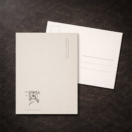 Vintage Owl - Dunkles Akademie-Journal-Einlage Postkarte