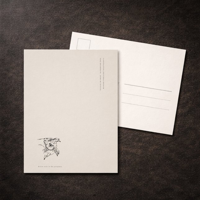 Vintage Owl - Dunkles Akademie-Journal-Einlage Postkarte (Von Creator hochgeladen)