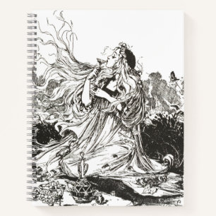 Vintage Oz Art Nouveau Goddess "Polychrome" Notizbuch