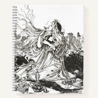 Vintage Oz Art Nouveau Goddess "Polychrome" Notizbuch