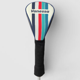 Vintage-Ozean-Pin-Striped mit Namen Golf Headcover