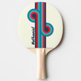 Vintage-Ozean-Schleife mit Namen Tischtennis Schläger