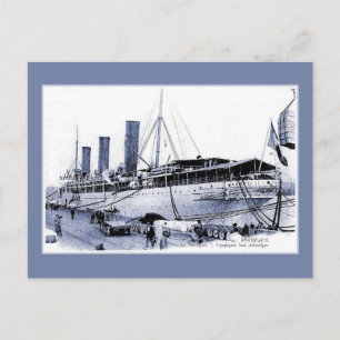 Vintage-Ozeandampfer SS Burdigala in Bordeaux Postkarte