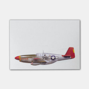 Vintage P-51 Mustang Tuskegee Airmen Zweiter Weltk Post-it Klebezettel
