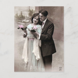 Vintage Paar Liebe Postkarte