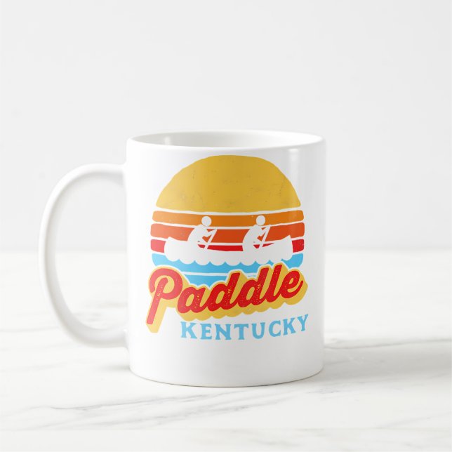Vintage Paddle Kentucky Canoeing Retro Sun Rafting Kaffeetasse (Links)
