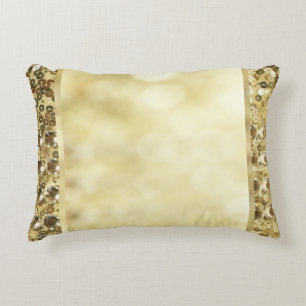 Vintage Pailletten Gold Bokeh Vorlage Zierkissen