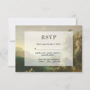 Vintage Painterly Landschaft RSVP-Karte RSVP Karte