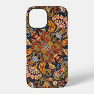 Vintage-Paisley-Bandana-Druck, Seidenschal oder k iPhone 12 Hülle