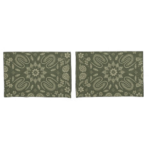 Vintage-Paisley-Bandana-Kissenbezug creme & gewasc Kissenbezug