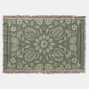 Vintage-Paisley-Bandana-Wurfdecke, Fleece & Sherpa Decke