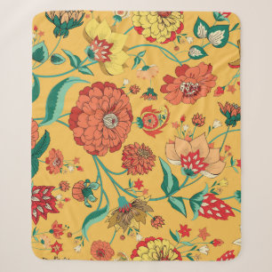 Vintage-Paisley-Blumengarten Sherpadecke