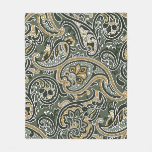 vintage Paisley orientalisch ethnisches Muster Nah Fleecedecke