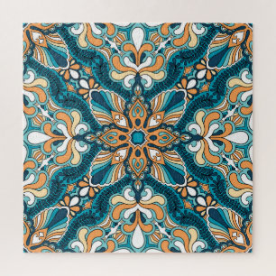 Vintage-Paisley-Taschentuch: Orientdruck. Puzzle