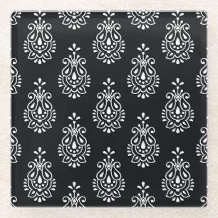 Vintage-Paisleymuster, nahtloses elegantes Muster. Glasuntersetzer
