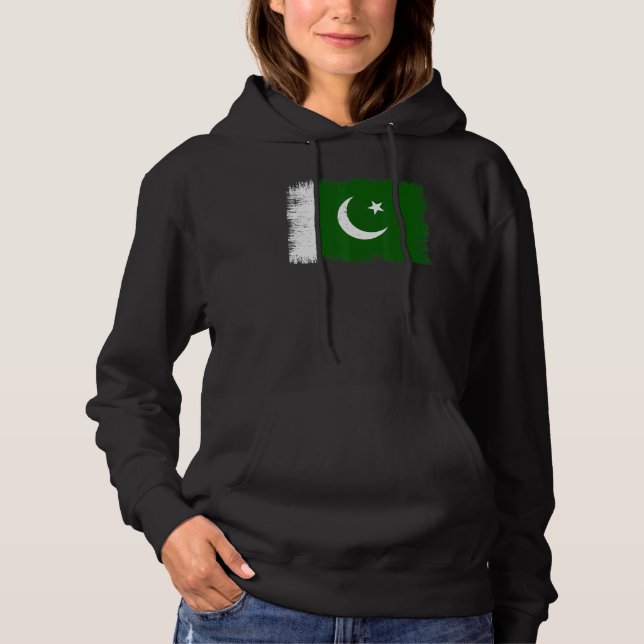 Vintage Pakistan Flag Pakistani Independence Day Hoodie (Vorderseite)
