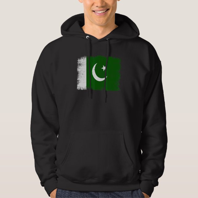 Vintage Pakistan Flag Pakistani Independence Day Hoodie (Vorderseite)