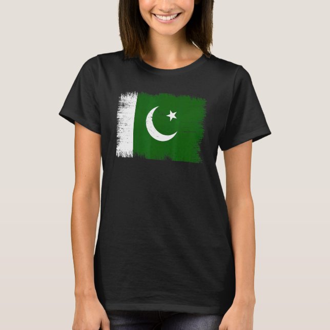Vintage Pakistan Flag Pakistani Independence Day T-Shirt (Vorderseite)