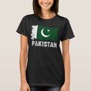 Vintage pakistanische Flagge Pakistanischer Famili T-Shirt