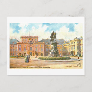 Vintage-Palast und Denkmal, Mannheim, Deutschland Postkarte