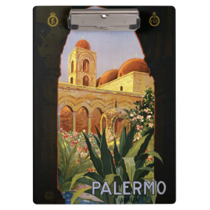 Vintage Palermo Italien Plakat Klemmbrett