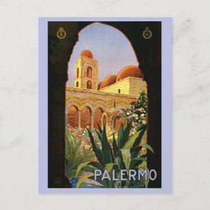 Vintage Palermo Italien Retro Italien Reise Postkarte