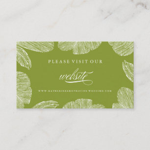 Vintage Palm Hochzeit in Urlaubsort Website einfüg Begleitkarte